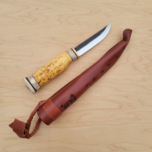 Wood Jewel Vuolu 3.6" Fixed Blade Curly Birch