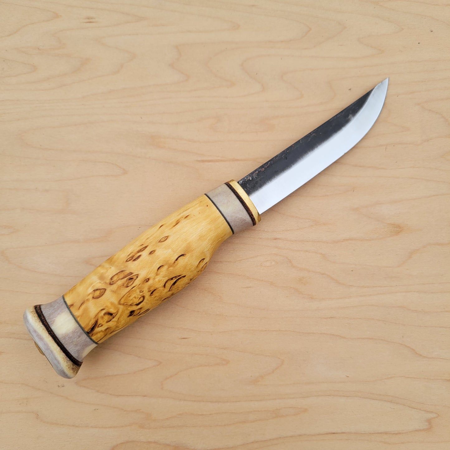 Wood Jewel Vuolu 3.6" Fixed Blade Curly Birch