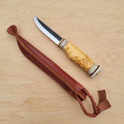 Wood Jewel Vuolu 3.6" Fixed Blade Curly Birch