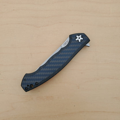 Zero Tolerance 0452 Large Sinkevich Framelock - MagnaCut - Blue Carbon Fiber