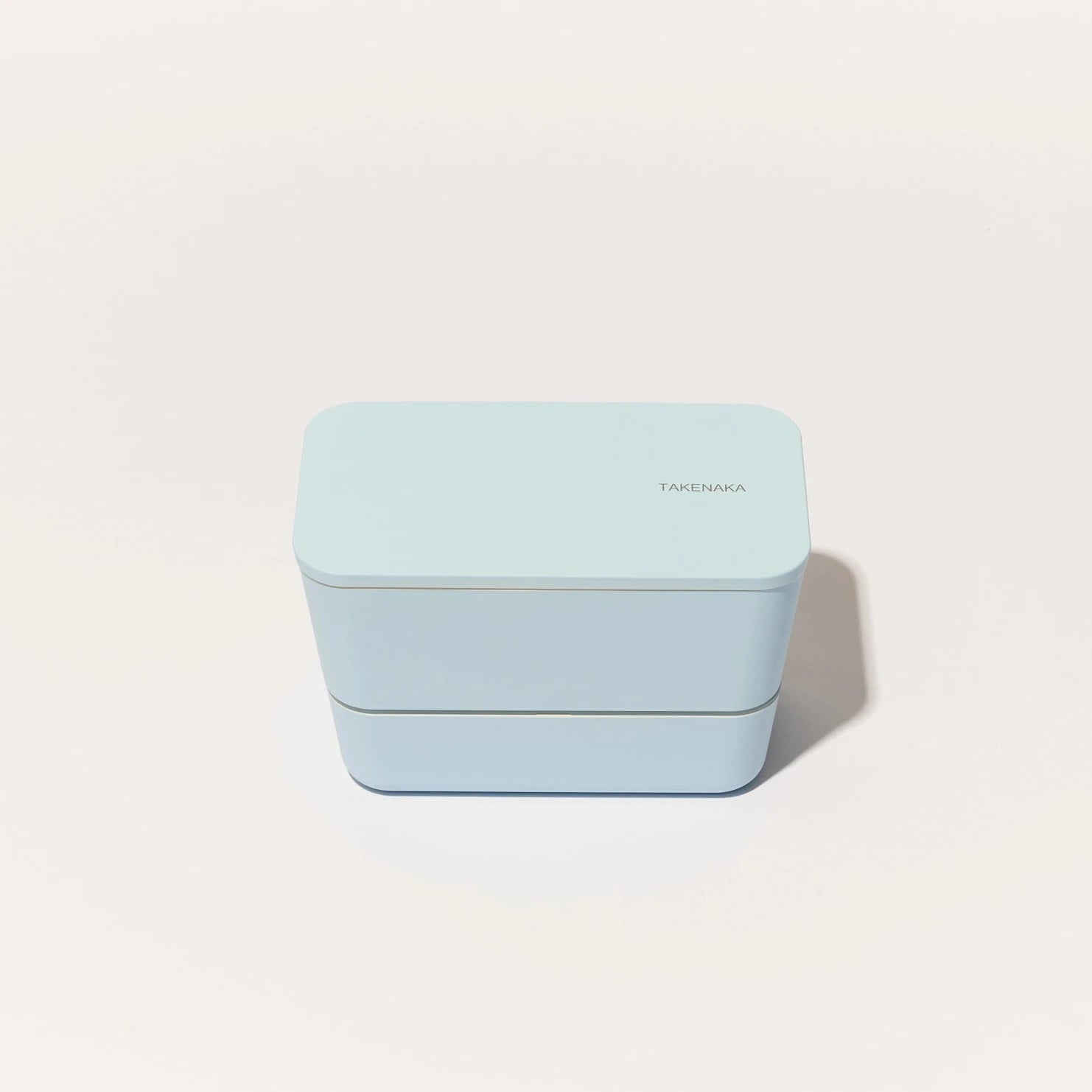 Light blue rectangular container on a white background