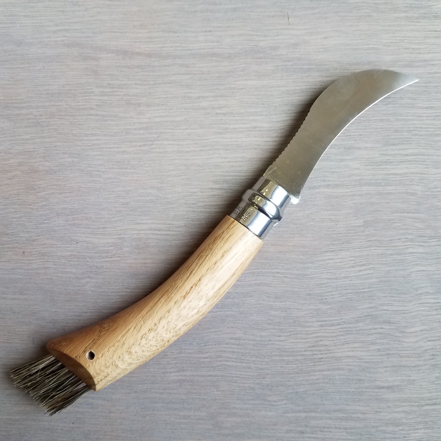 Opinel Mushroom No. 8  Folding Knife Oak with Sheath Gift Box