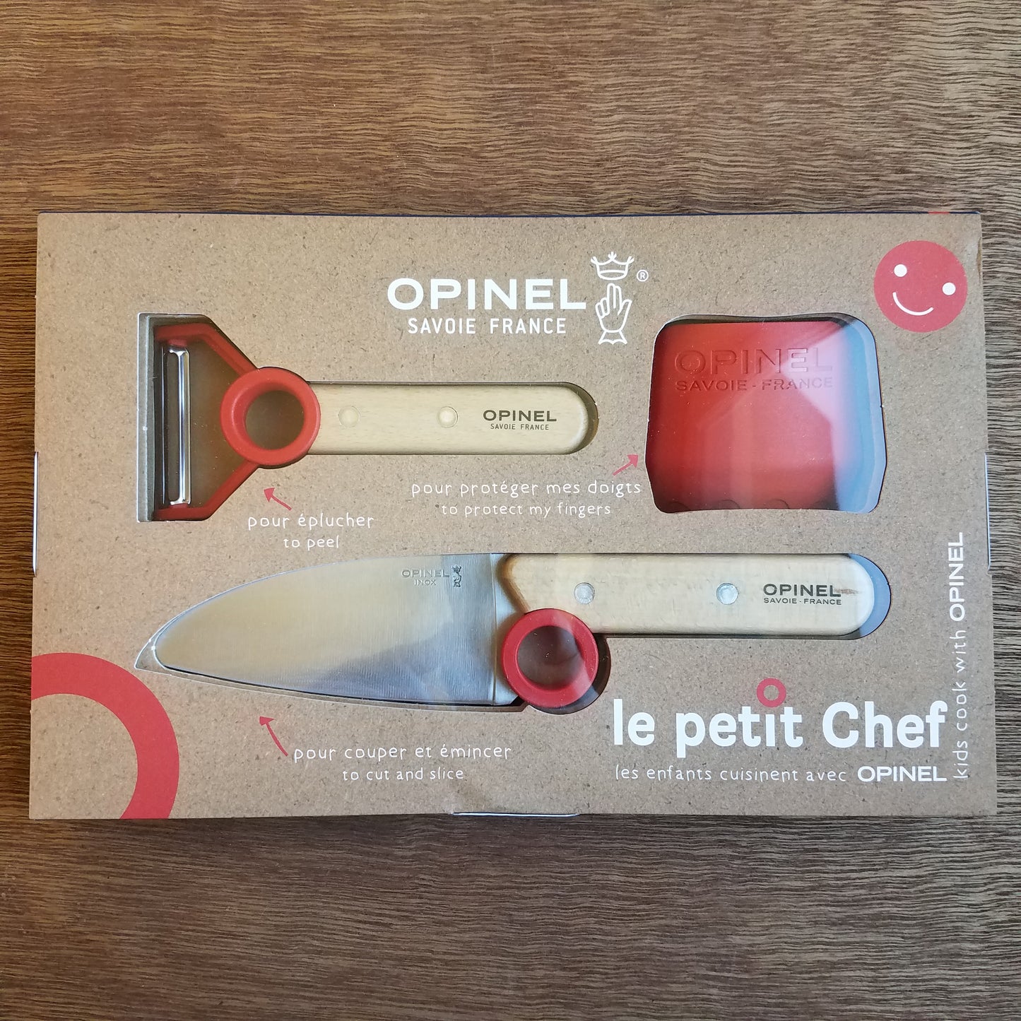 Opinel Le Petit Chef Set - 3 piece with peeler