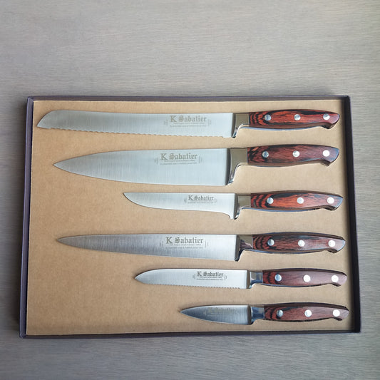 K Sabatier Elegance Set of 6 Kitchen Knives