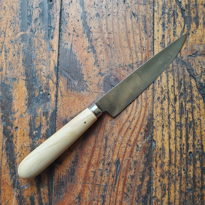 Pallares Kitchen Knife 4.75" - Carbon Steel - Boxwood
