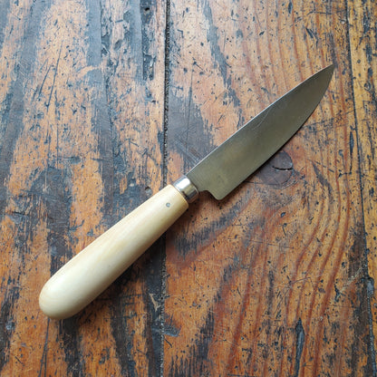 Pallares Kitchen Knife 4" - Carbon Steel - Boxwood