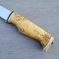 Wood Jewel Fillet Knife 8.75" - Horn and Curly Birch 23FPL