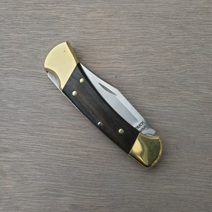 Buck 112 Ranger 3" Lockback Ebony Leather Sheath