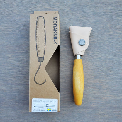 Morakniv Hook Knife 164 Left - with Leather Sheath