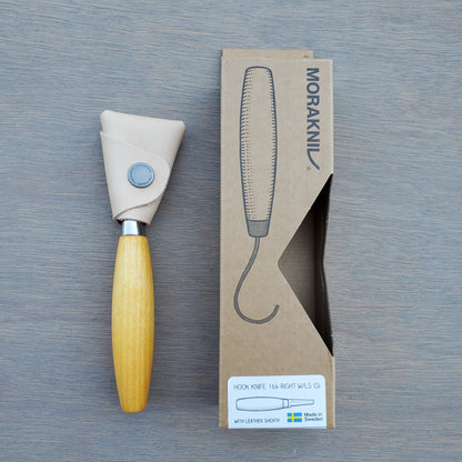 Morakniv Hook Knife 164 Right - with Leather Sheath
