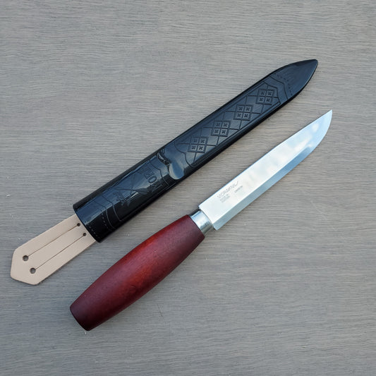Coltello intarsio intaglio legno a uncino doppio filo Morakniv HOOK KNIFE  162 DOUBLE EDGE con FODERO (13388)