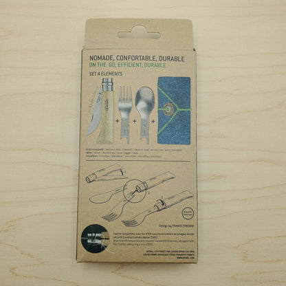 Opinel Picnic+ Cutlery Complete Set with Opinel No.08