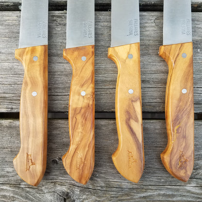 Pallares Steak Knife 4.5" - Carbon Steel - Olive