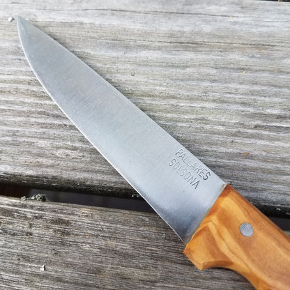 Pallares Steak Knife 4.5" - Carbon Steel - Olive