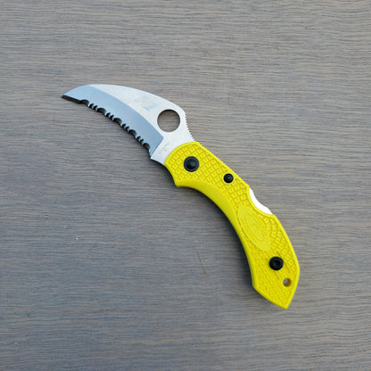 Spyderco Dragonfly 2 Salt - Hawk Bill - Yellow C28SYL2HB