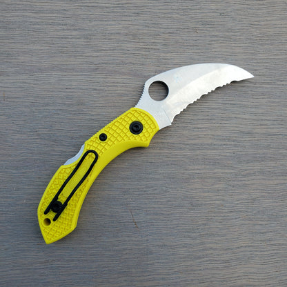 Spyderco Dragonfly 2 Salt - Hawk Bill - Yellow C28SYL2HB