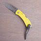 Boye Pointed Tip Folder with Titanium Marlinspike - Yellow Serrated