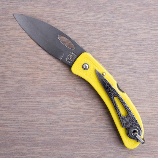 Boye Pointed Tip Folder with Titanium Marlinspike - Yellow