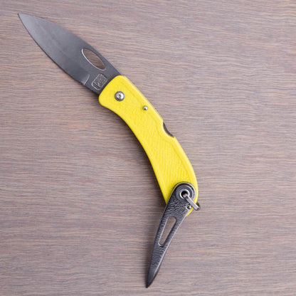 Boye Pointed Tip Folder with Titanium Marlinspike - Yellow