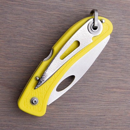 Boye Sheepsfoot Folder with Titanium Marlinspike - Yellow