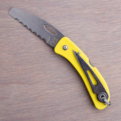 Boye Sheepsfoot Folder with Titanium Marlinspike - Yellow