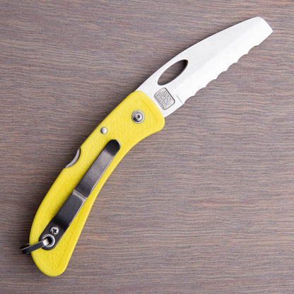 Boye Sheepsfoot Folder with Titanium Marlinspike - Yellow