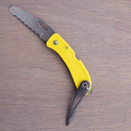Boye Sheepsfoot Folder with Titanium Marlinspike - Yellow