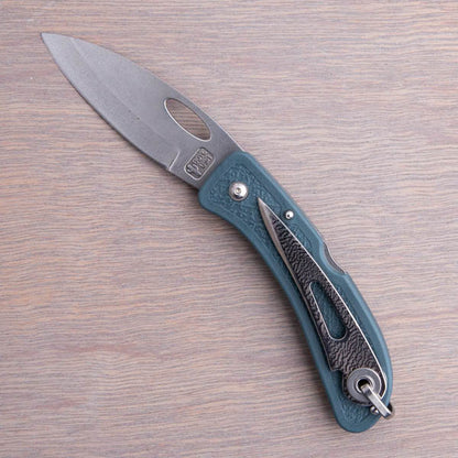 Boye Pointed Tip Folder with Titanium Marlinspike - Blue