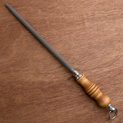 Dexter Russell 12" Butcher Steel - Wood Handle with Ring